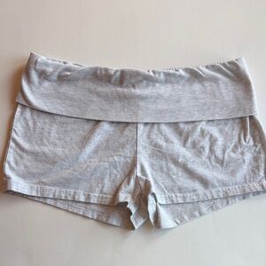 Gray Edikted Fold-Over Waist Shorts